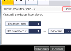 A kezelőpanel ismertetése