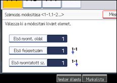 A kezelőpanel ismertetése