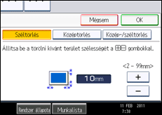 A kezelőpanel ismertetése