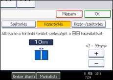 A kezelőpanel ismertetése