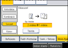 A kezelőpanel ismertetése