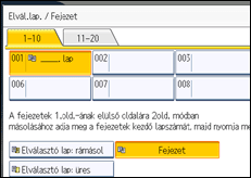 A kezelőpanel ismertetése