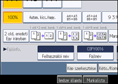 A kezelőpanel ismertetése