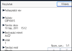 A kezelőpanel ismertetése