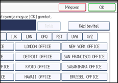 A kezelőpanel ismertetése