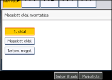 A kezelőpanel ismertetése