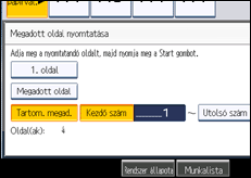 A kezelőpanel ismertetése