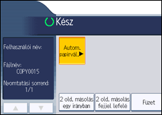 A kezelőpanel ismertetése