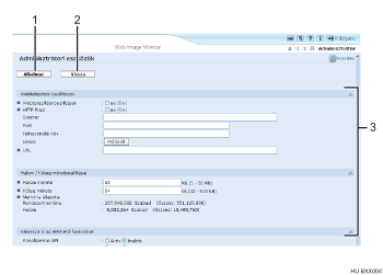 Webböngésző képernyő számozott ábra