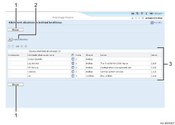 Webböngésző képernyő számozott ábra