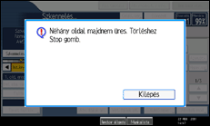 A kezelőpanel ismertetése