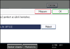 A kezelőpanel ismertetése