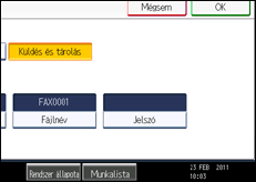 A kezelőpanel ismertetése