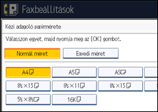 A kezelőpanel ismertetése