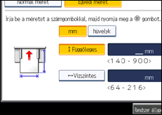 A kezelőpanel ismertetése