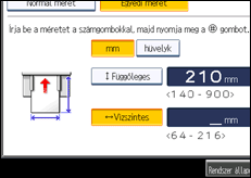 A kezelőpanel ismertetése