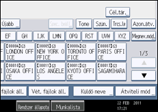 A kezelőpanel ismertetése