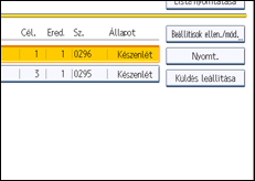 A kezelőpanel ismertetése