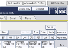 A kezelőpanel ismertetése