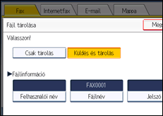 A kezelőpanel ismertetése