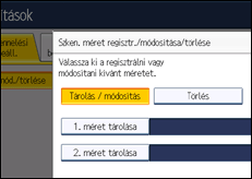 A kezelőpanel ismertetése