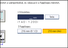 A kezelőpanel ismertetése
