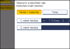 A kezelőpanel ismertetése