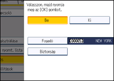 A kezelőpanel ismertetése