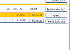 A kezelőpanel ismertetése