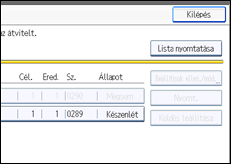 A kezelőpanel ismertetése