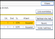 A kezelőpanel ismertetése