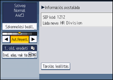 A kezelőpanel ismertetése