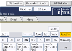 A kezelőpanel ismertetése
