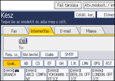 A kezelőpanel ismertetése