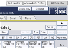 A kezelőpanel ismertetése