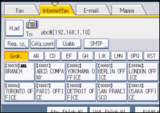 A kezelőpanel ismertetése