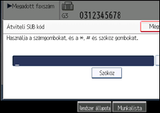 A kezelőpanel ismertetése
