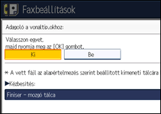 A kezelőpanel ismertetése