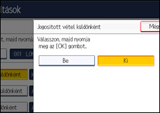 A kezelőpanel ismertetése