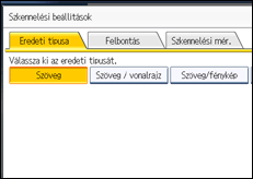 A kezelőpanel ismertetése