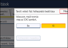 A kezelőpanel ismertetése