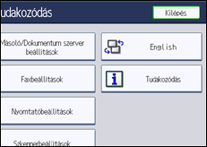 A kezelőpanel ismertetése