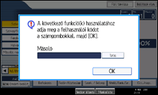 A kezelőpanel ismertetése