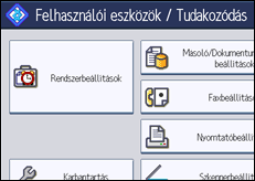 A kezelőpanel ismertetése