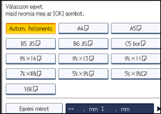 A kezelőpanel ismertetése
