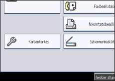 A kezelőpanel ismertetése