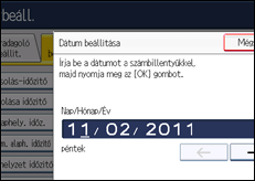 A kezelőpanel ismertetése