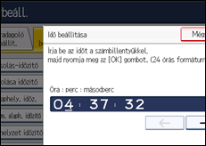 A kezelőpanel ismertetése