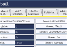 A kezelőpanel ismertetése