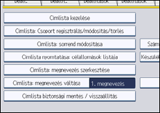A kezelőpanel ismertetése